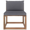 VidaXL Ogrodowa sofa środkowa z palet, z antracytowymi poduszkami