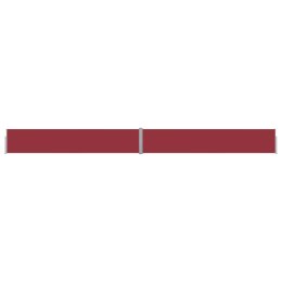 VidaXL Wysuwana markiza boczna na taras, 140x1200 cm, czerwona