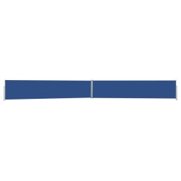 VidaXL Wysuwana markiza boczna na taras, 140x1200 cm, niebieska