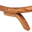VidaXL Leżak, 100x188,5x44 cm, lite gięte drewno, kremowy