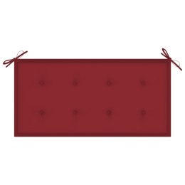 VidaXL Poduszka na ławkę ogrodową, winna czerwień 100x50x3 cm, tkanina
