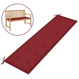 VidaXL Poduszka na ławkę ogrodową, winna czerwień 180x50x3 cm, tkanina