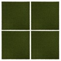 VidaXL Sztuczna trawa w płytkach, 4 szt., 50x50x2,5 cm, gumowa