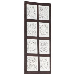 VidaXL Ręcznie rzeźbiony panel ścienny, MDF, 40x80x1,5 cm, brąz i biel