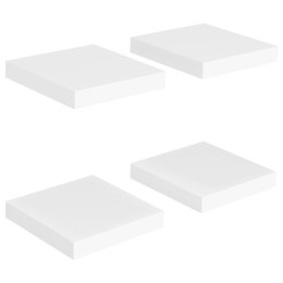 VidaXL Półki ścienne, 4 szt., białe, 23 x 23,5 x 3,8 cm, MDF