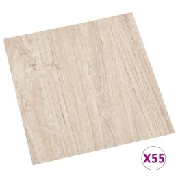 VidaXL Samoprzylepne panele podłogowe, 55 szt., PVC, 5,11 m², brązowe