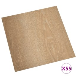VidaXL Samoprzylepne panele podłogowe, 55 szt., PVC, 5,11 m², brązowe