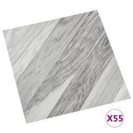 VidaXL Samoprzylepne panele podłogowe, 55 szt. PVC, 5,11m², szare pasy