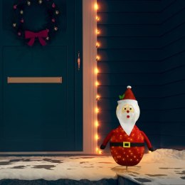 VidaXL Dekoracyjny Święty Mikołaj z LED, luksusowa tkanina, 60 cm
