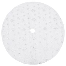 VidaXL Luksusowa osłona pod choinkę, biała, 90 cm, sztuczne futro