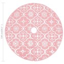 VidaXL Luksusowa osłona pod choinkę ze skarpetą, różowa, 150 cm