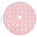 VidaXL Luksusowa osłona pod choinkę ze skarpetą, różowa, 90 cm