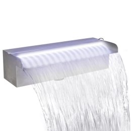 VidaXL Fontanna/wodospad do basenu, 30 cm, z oświetleniem LED