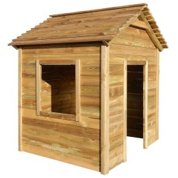 VidaXL Ogrodowy domek do zabawy, 120 x 120 x 146 cm, drewno sosnowe