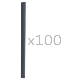 VidaXL 100 szt. klipsy do taśmy ogrodzeniowej, PVC, antracytowe