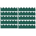 VidaXL Obrzeża trawnikowe, 10 szt., zielone, 65x15 cm, PP