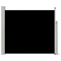 VidaXL Wysuwana markiza boczna na taras, 100 x 300 cm, czarna
