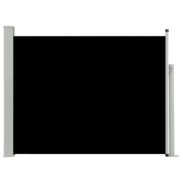 VidaXL Wysuwana markiza boczna na taras, 140 x 500 cm, czarna