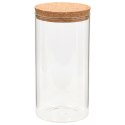 VidaXL Szklane słoje z korkową pokrywką, 6 szt., 1100 ml