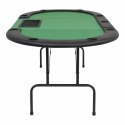 VidaXL Składany, owalny stół do pokera dla 9 graczy, zielony