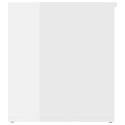 VidaXL Skrzynia, biel z połyskiem 84x42x46 cm, materiał drewnopochodny