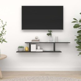 VidaXL Wisząca półka pod TV, czarna, 125x18x23 cm