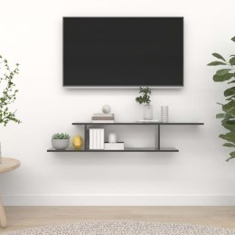 VidaXL Wisząca szafka pod TV, szara z połyskiem, 125x18x23 cm