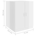 VidaXL Szafka na pralkę, wysoki połysk, biała, 71x71,5x91,5 cm