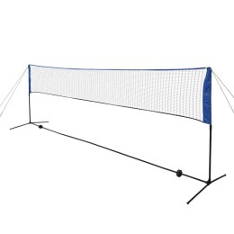 VidaXL Siatka do badmintona, lotki, 500x155 cm