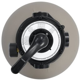 VidaXL Piaskowy filtr basenowy z zaworem 4 drożnym, szary, 350 mm