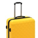 VidaXL Zestaw twardych walizek, 3 szt., żółte, ABS