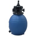 VidaXL Piaskowy filtr basenowy z zaworem 4 drożnym, niebieski, 300 mm