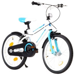 VidaXL Rower dla dzieci, 18 cali, niebiesko-biały