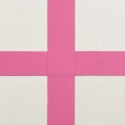 VidaXL Mata gimnastyczna z pompką, 700x100x15 cm, PVC, różowa