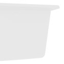 VidaXL Zlew kuchenny z otworem przelewowym, 2 komory, biały, granitowy