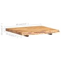 VidaXL Blat łazienkowy, lite drewno akacjowe, 58x52x3,8 cm