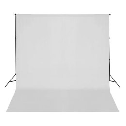 VidaXL Tło fotograficzne, bawełniane, 300 x 300 cm, białe