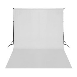 VidaXL Tło fotograficzne, bawełniane, 500 x 300 cm, białe