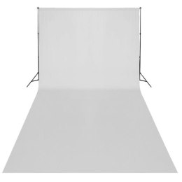 VidaXL Tło fotograficzne, bawełniane, 600 x 300 cm, białe