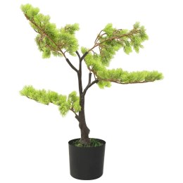 VidaXL Sztuczne bonsai z cyprysu, z doniczką, 60 cm, zielone