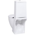 VidaXL Ceramiczna toaleta ze spłuczką, okrągła, odpływ pionowy, biała