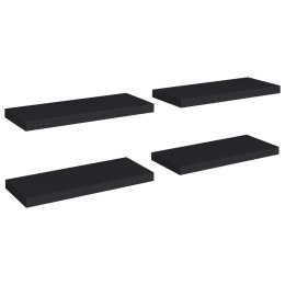 VidaXL Półki ścienne, 4 szt., czarne, 60x23,5x3,8 cm, MDF