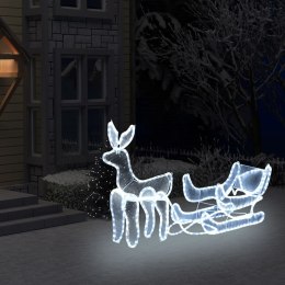 VidaXL Świąteczny renifer z saniami z lampek, z siateczką, 432 LED