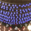VidaXL Lampki świąteczne, 40 m, 400 diod LED, niebieskie, 8 funkcji