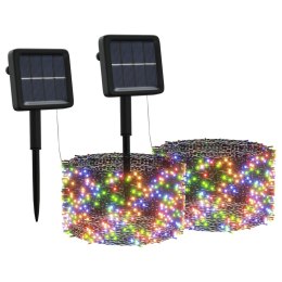 VidaXL Solarne lampki dekoracyjne, 2 szt., 2x200 LED, kolorowe