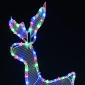 VidaXL Świąteczny, świecący renifer z saniami, z siateczką, 432 LED