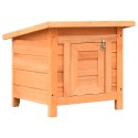 VidaXL Domek dla kota, lite drewno sosnowe i jodłowe, 50x46x43,5 cm