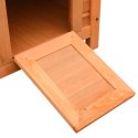 VidaXL Domek dla kota, lite drewno sosnowe i jodłowe, 50x46x43,5 cm