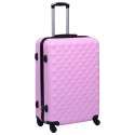 VidaXL Zestaw twardych walizek na kółkach, 2 szt., różowy, ABS
