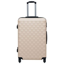 VidaXL Zestaw twardych walizek na kółkach, 3 szt., złoty, ABS
